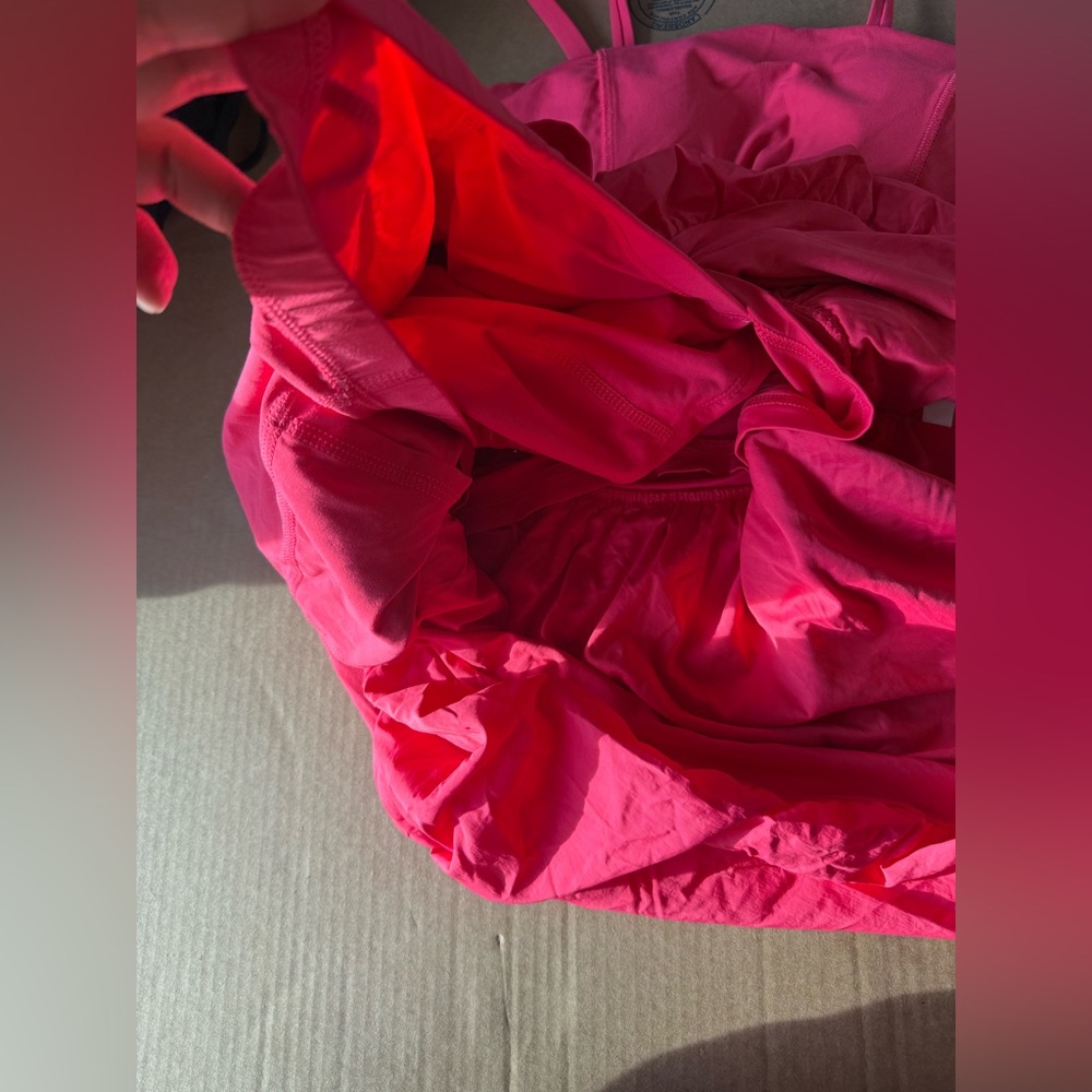 JoyLab Hot Pink Strappy Skater Dress - Picture 4 of 5